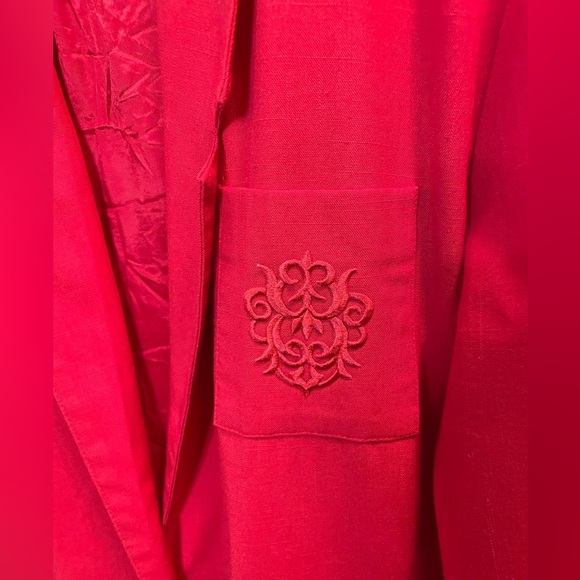 Vtg BARRIE STEPHENS blazer car coat smoking jacket size M/L - Picture 4 of 7